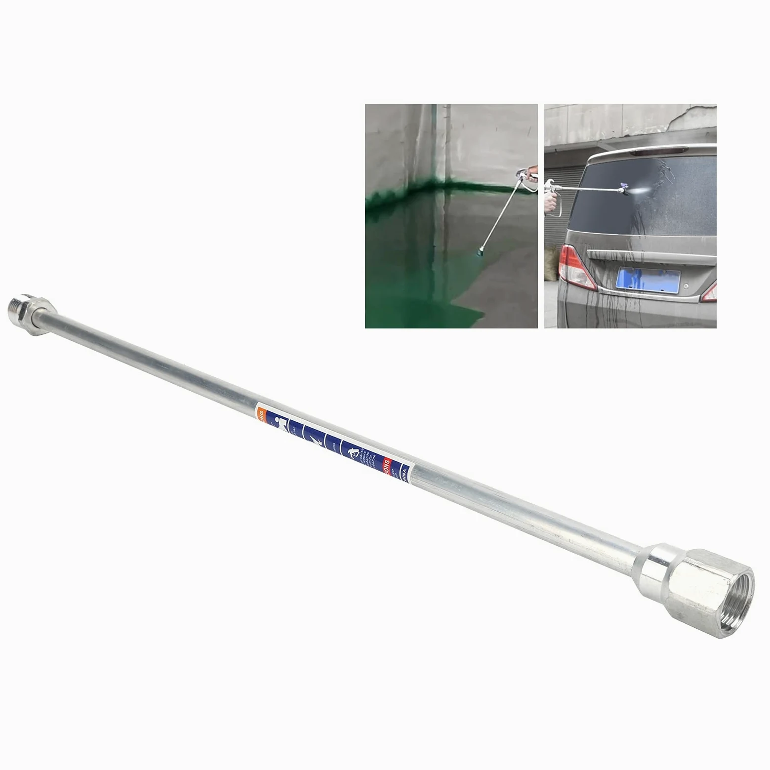 Varilla de extensión universal para máquina de pulverización Varilla de extensión de pistola de pintura de 75 cm(50cm)