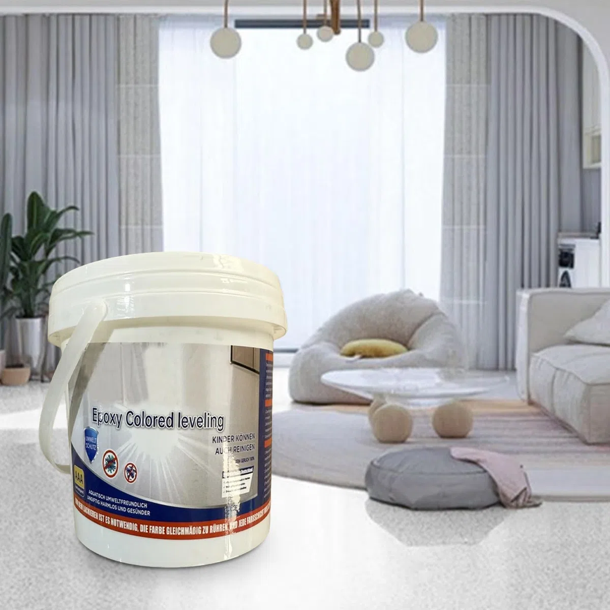 Pintura epoxi para pisos, revestimiento epoxi con efecto mármol de alto brillo, efecto mármol brillante, antideslizante, impermeable, color para madera, hormigón, azulejos, encimera