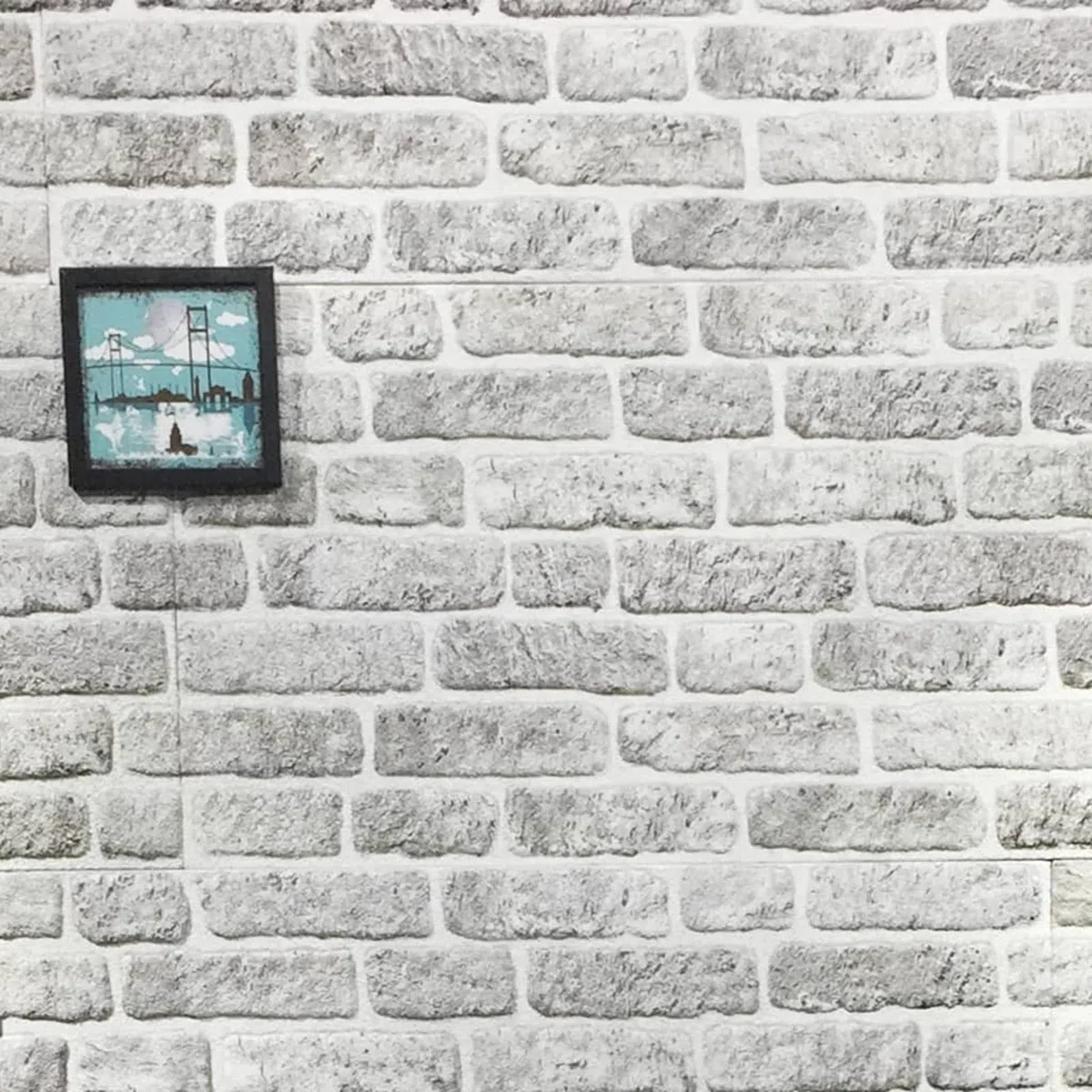 Homgoday Paneles de Pared 3D 10 uds EPS diseño de ladrillo Gris Claro Paneles de Pared de Ladrillo, Papel Tapiz de Ladrillo 3D Paneles Decorativos para Pared