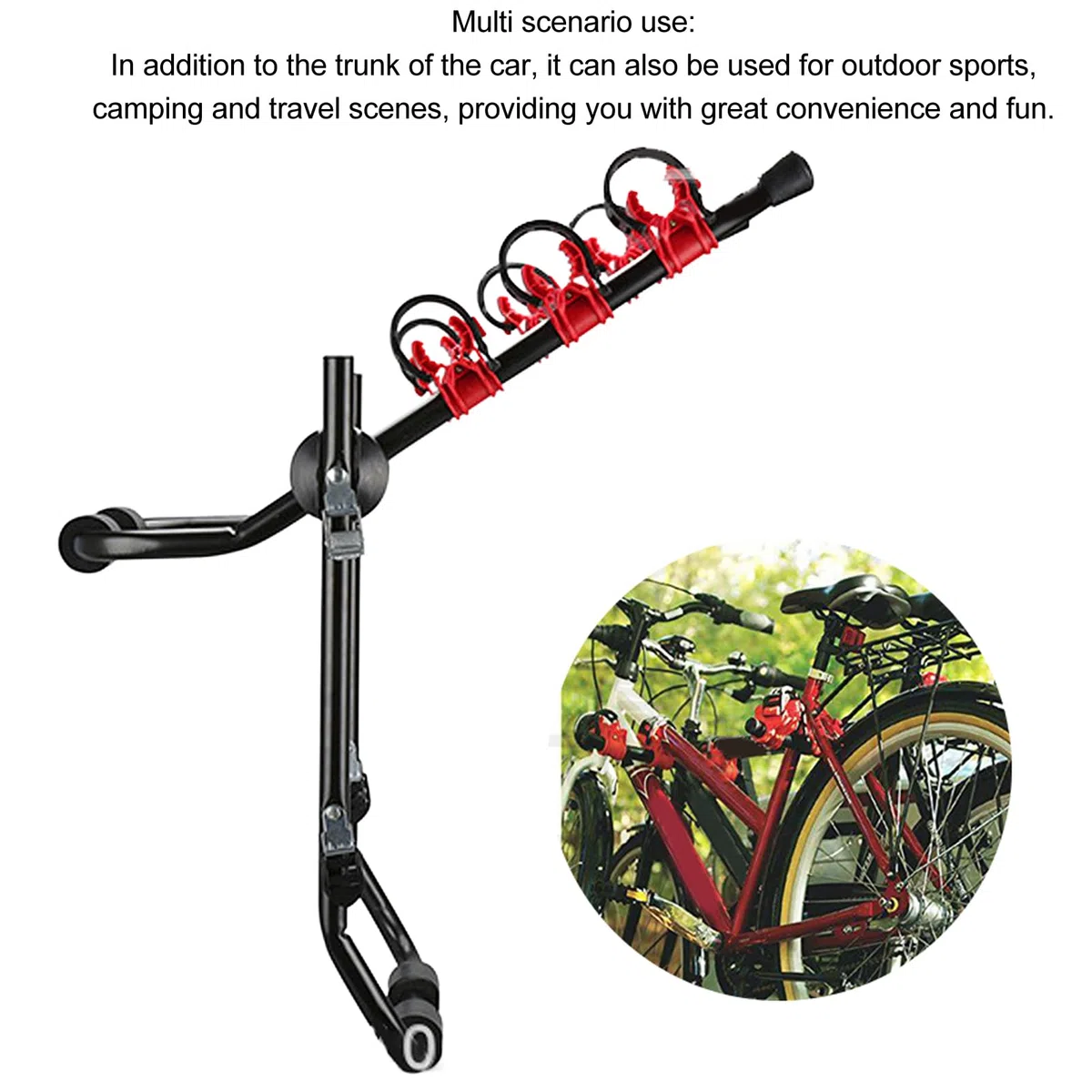 Luocute Soporte de Bicicletas de Hierro Resistente para SUV MPV Camping