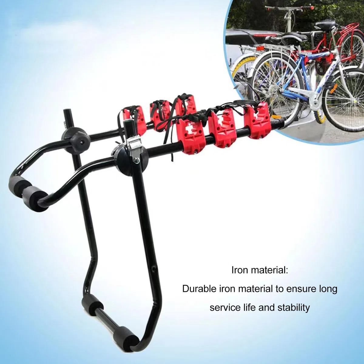 Luocute Soporte de Bicicletas de Hierro Resistente para SUV MPV Camping