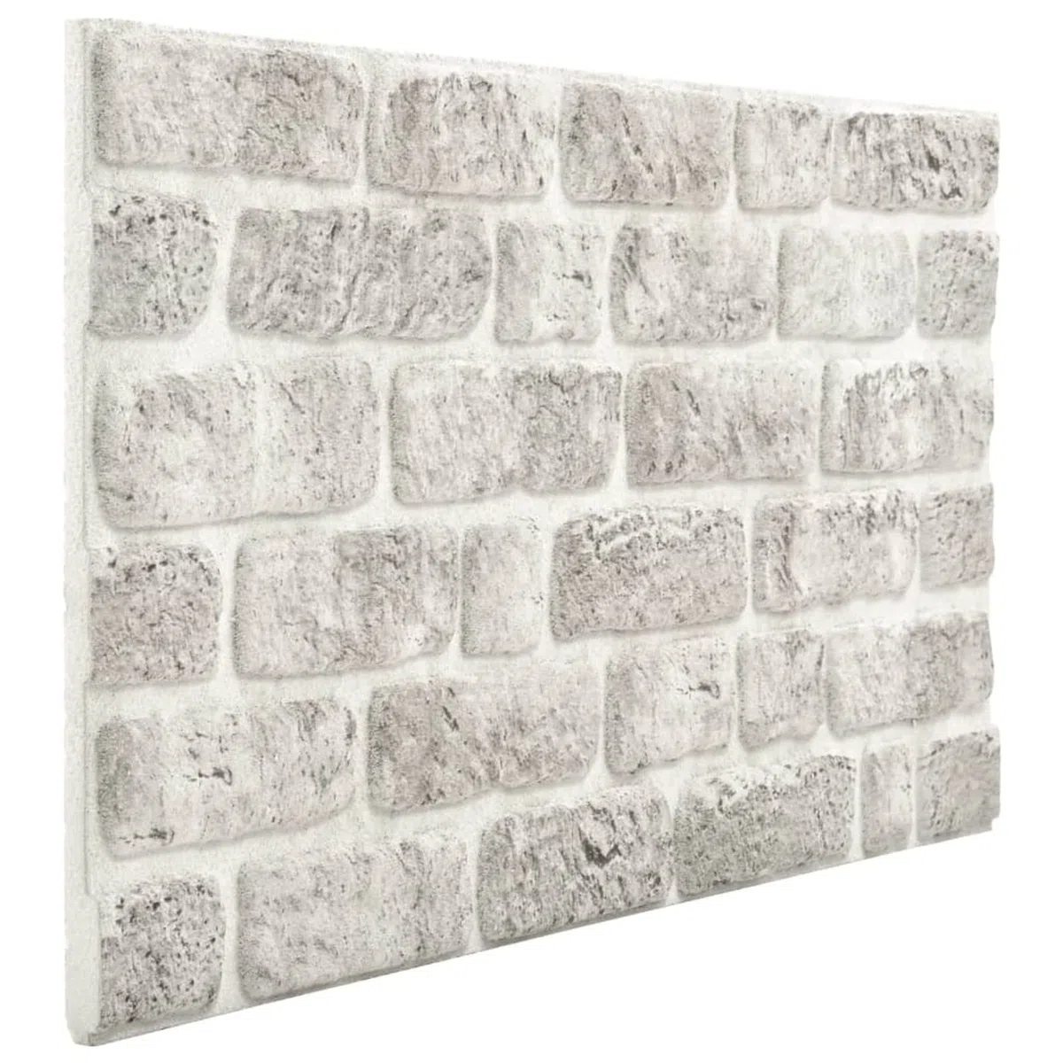 Homgoday Paneles de Pared 3D 10 uds EPS diseño de ladrillo Gris Claro Paneles de Pared de Ladrillo, Papel Tapiz de Ladrillo 3D Paneles Decorativos para Pared