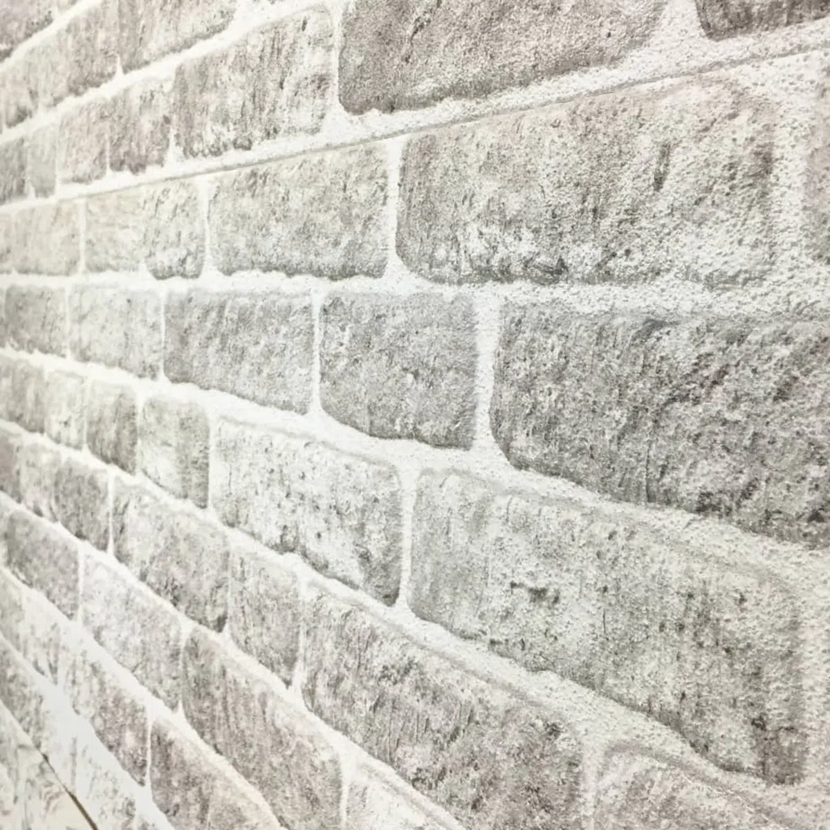 Homgoday Paneles de Pared 3D 10 uds EPS diseño de ladrillo Gris Claro Paneles de Pared de Ladrillo, Papel Tapiz de Ladrillo 3D Paneles Decorativos para Pared