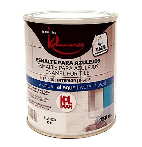 Kolmer - Esmalte al agua para azulejos blanco 750 ml Kolman directo sobre el azulejo sin imprimación