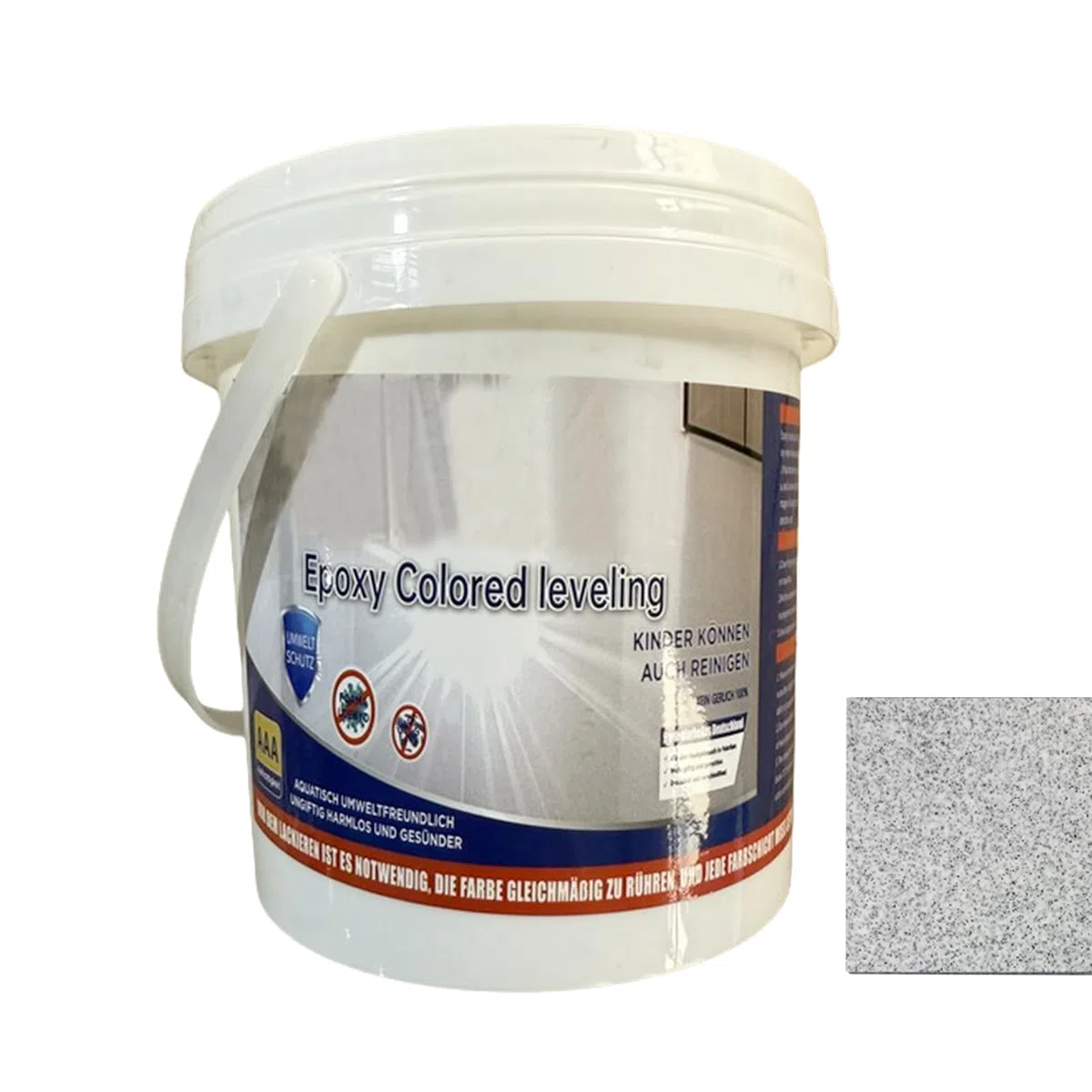 Pintura epoxi para pisos, pintura epoxi de color para pisos, autonivelante, efecto mármol brillante, a base de agua, antideslizante, color para renovar azulejos de hormigón, encimera de