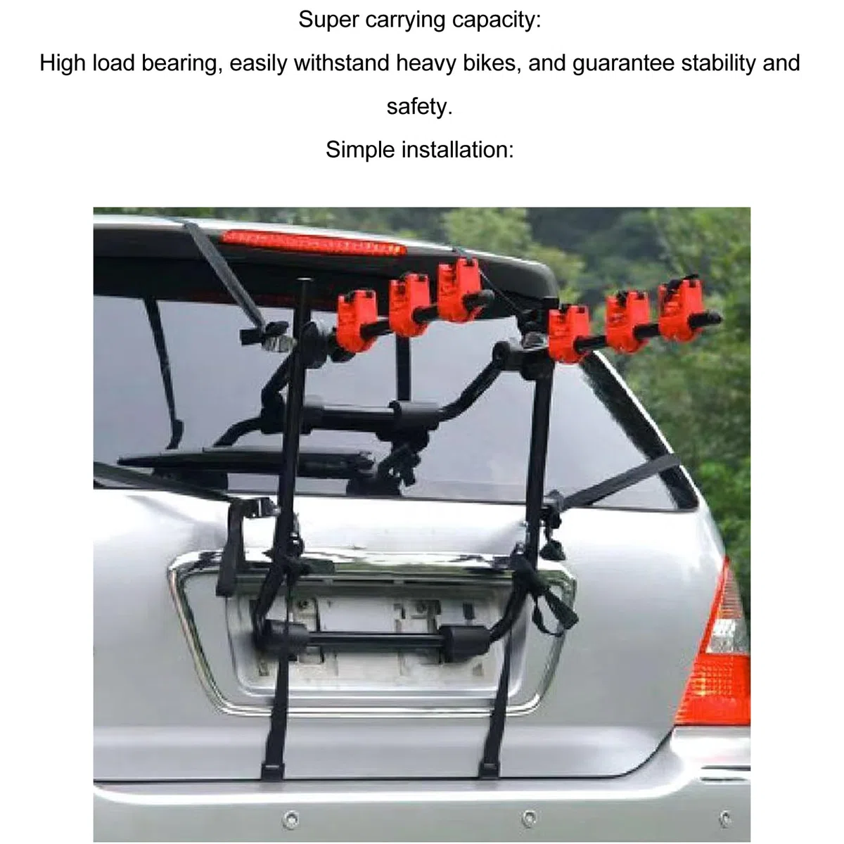 Luocute Soporte de Bicicletas de Hierro Resistente para SUV MPV Camping