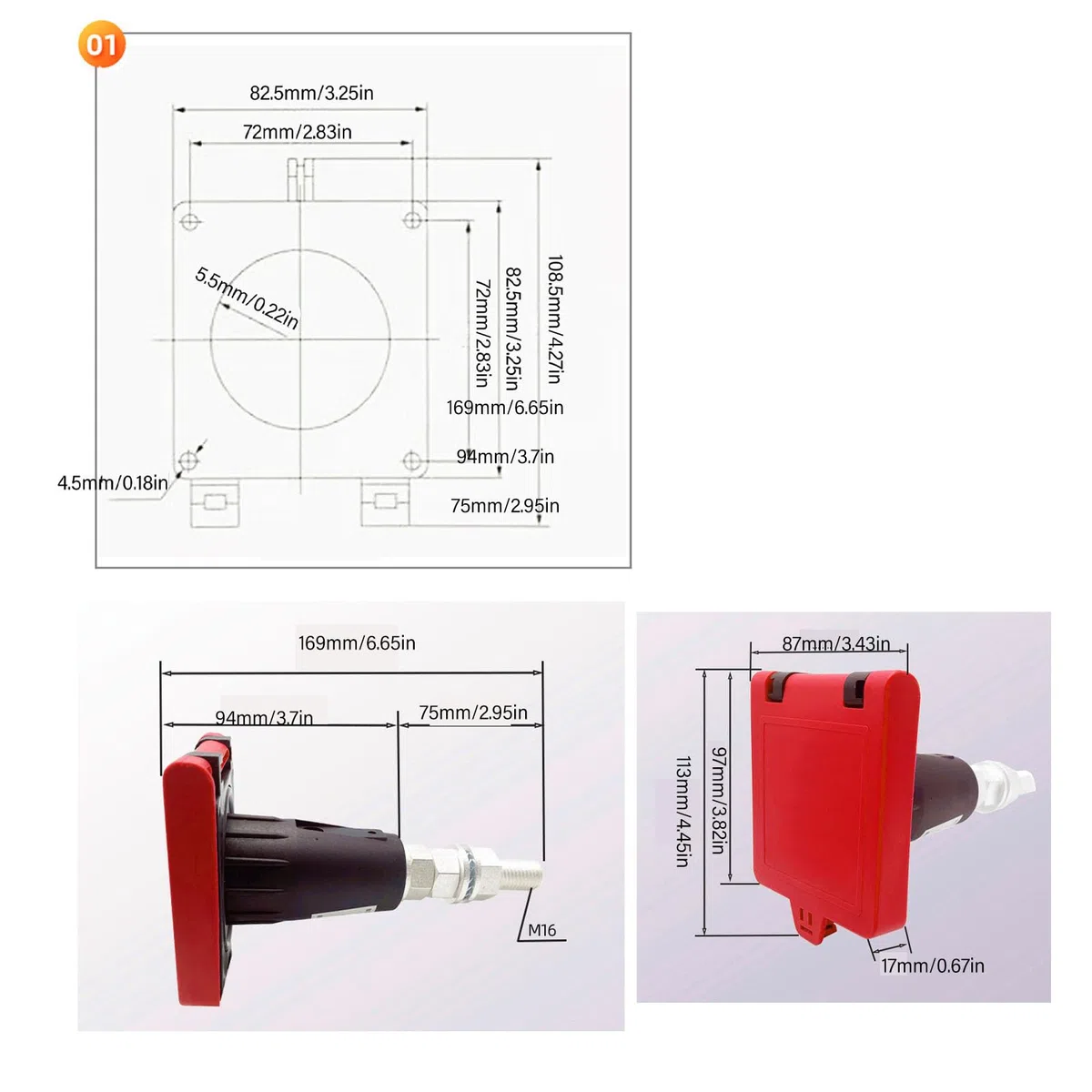 Aramox Conector de Alimentación Industrial PA Cobre Plata Conector de Cable de Aviación 630A CA 1500V IP67 bajo para Maquinaria de Construcción de Energía de Respaldo de Aparamenta