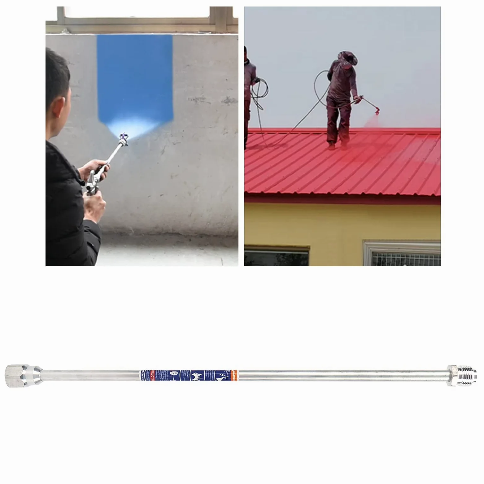Varilla de extensión universal para máquina de pulverización Varilla de extensión de pistola de pintura de 75 cm(50cm)