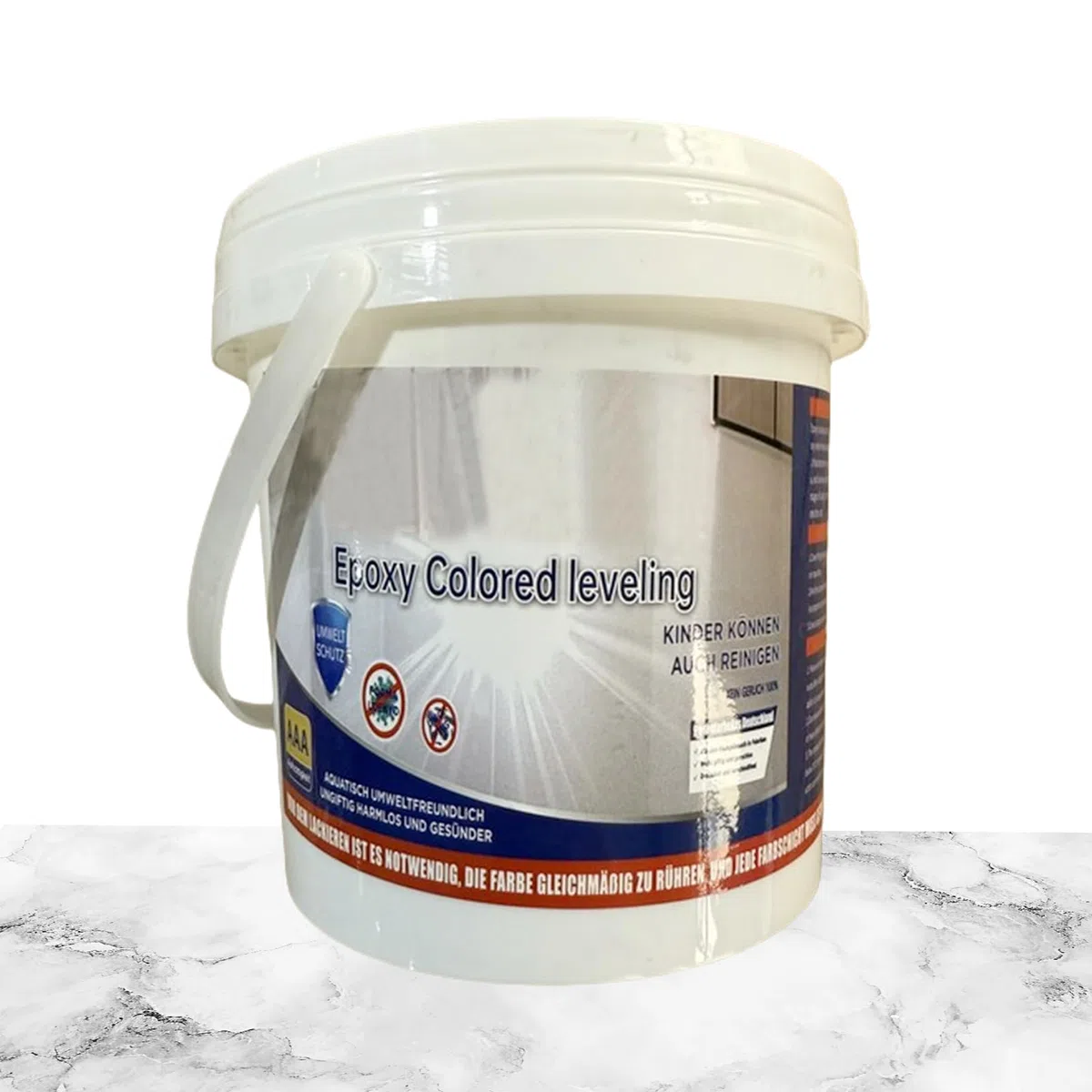 Pintura epoxi para piso, pintura epoxi, autonivelante a base de agua, efecto mármol brillante, impermeable, color para renovar azulejos, madera, encimera, bañera, hogar, interior, exterior
