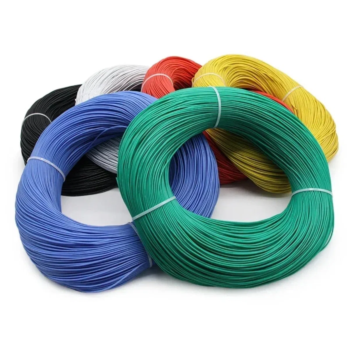 Cables eléctricos 1/5/10 m 30 28 26 24 22 20 18 16 14 12 10 8 6AWG (amarillo; 5 metros; 12 AWG)