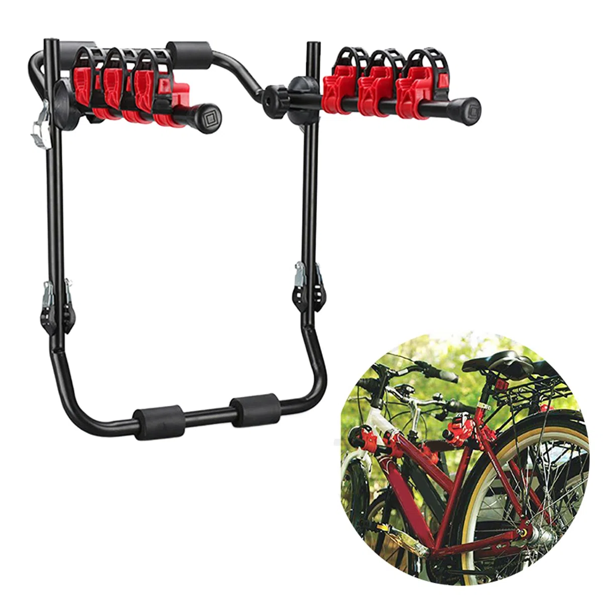 Luocute Soporte de Bicicletas de Hierro Resistente para SUV MPV Camping