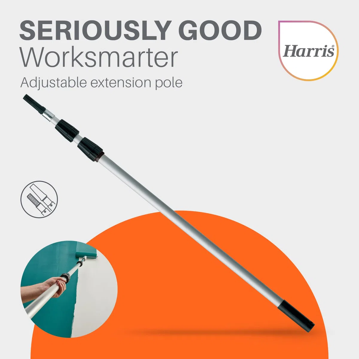 Harris Seriously Good - Barra de extensión de aluminio, 3 m
