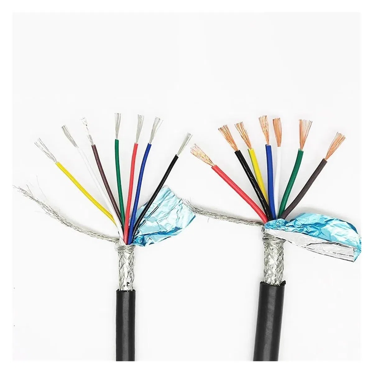 Cable de señal control blindado RVVP 50M, alambre cobre PVC 2-8 núcleos
