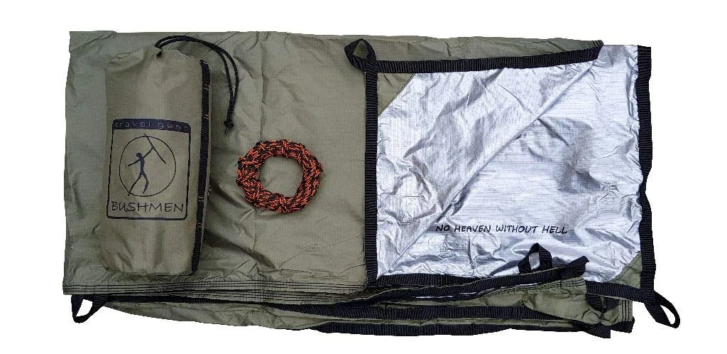 Bushmen Thermo Tarp - Toldo para la Lluvia (4 x 4 m, Aislante, protección contra el frío)