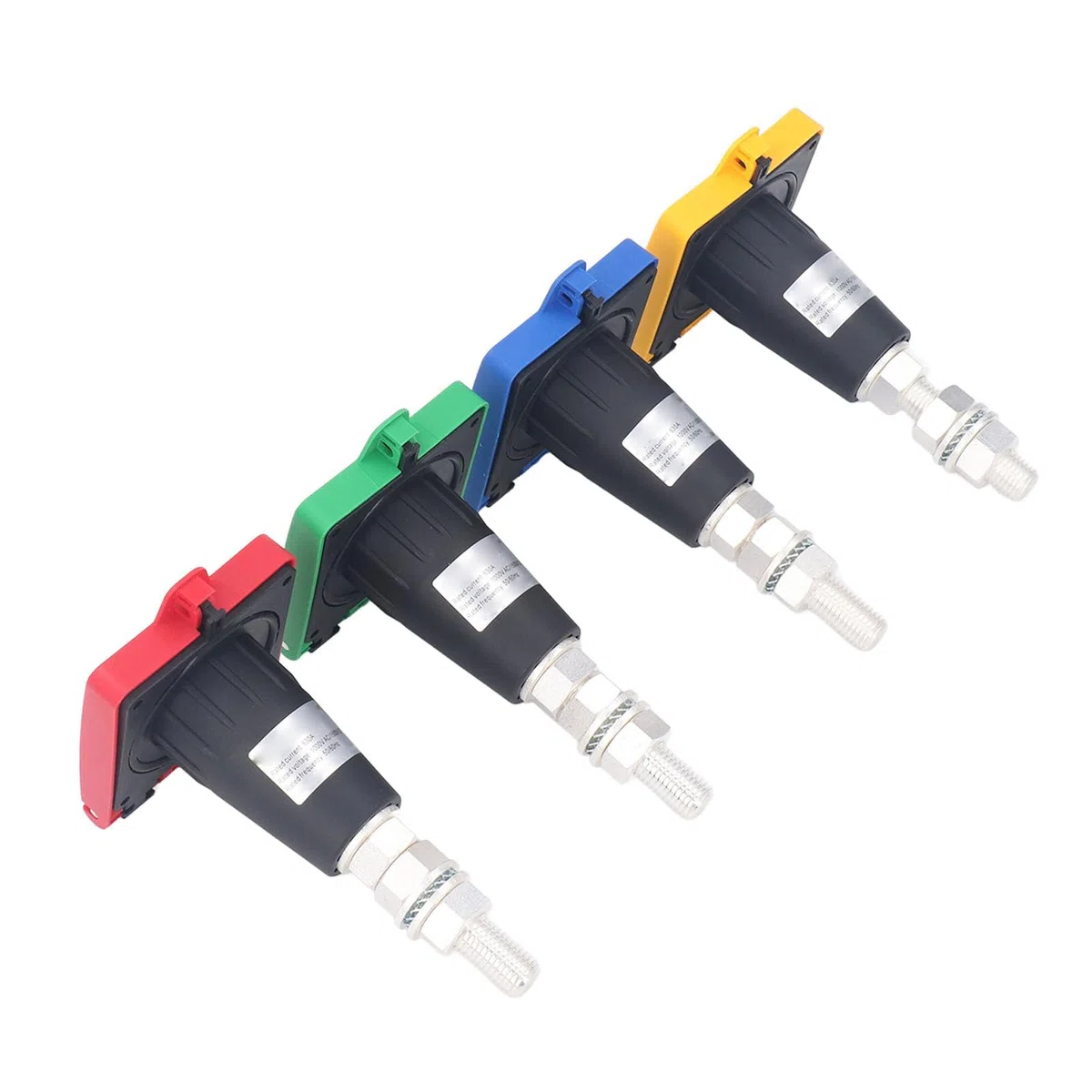Aramox Conector de Alimentación Industrial PA Cobre Plata Conector de Cable de Aviación 630A CA 1500V IP67 bajo para Maquinaria de Construcción de Energía de Respaldo de Aparamenta