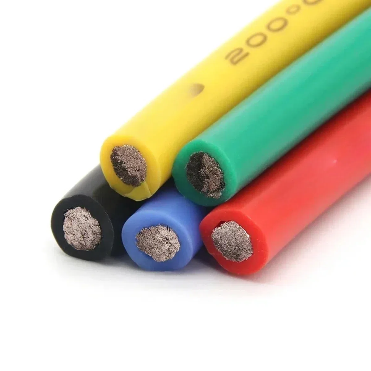 Cables eléctricos 1/5/10 m 30 28 26 24 22 20 18 16 14 12 10 8 6AWG (amarillo; 5 metros; 12 AWG)