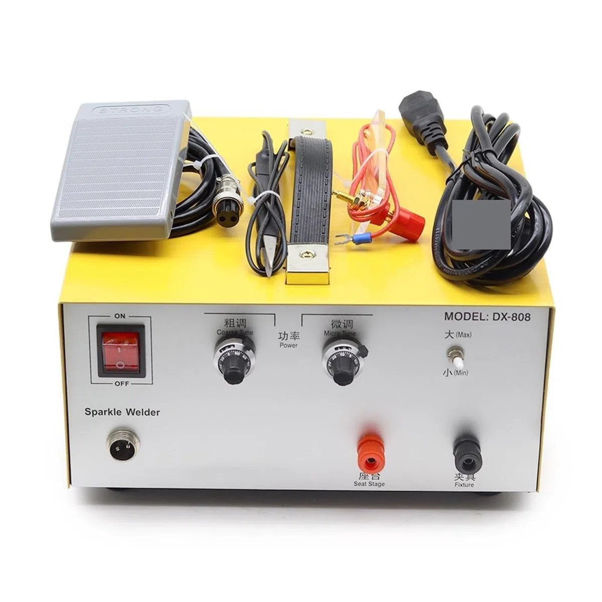 Para principiantes uso de bricolaje. DX-808 80A soldadura en punto de pulso portátil soldador por puntos oro plata platino máquina de soldadura para joyería Para principiantes (DIY)
